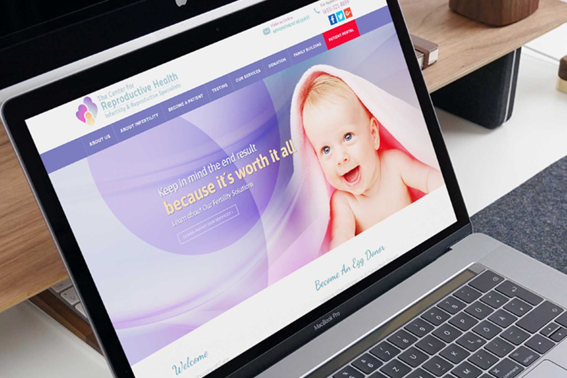 Reproductive Health Logo and Web Design