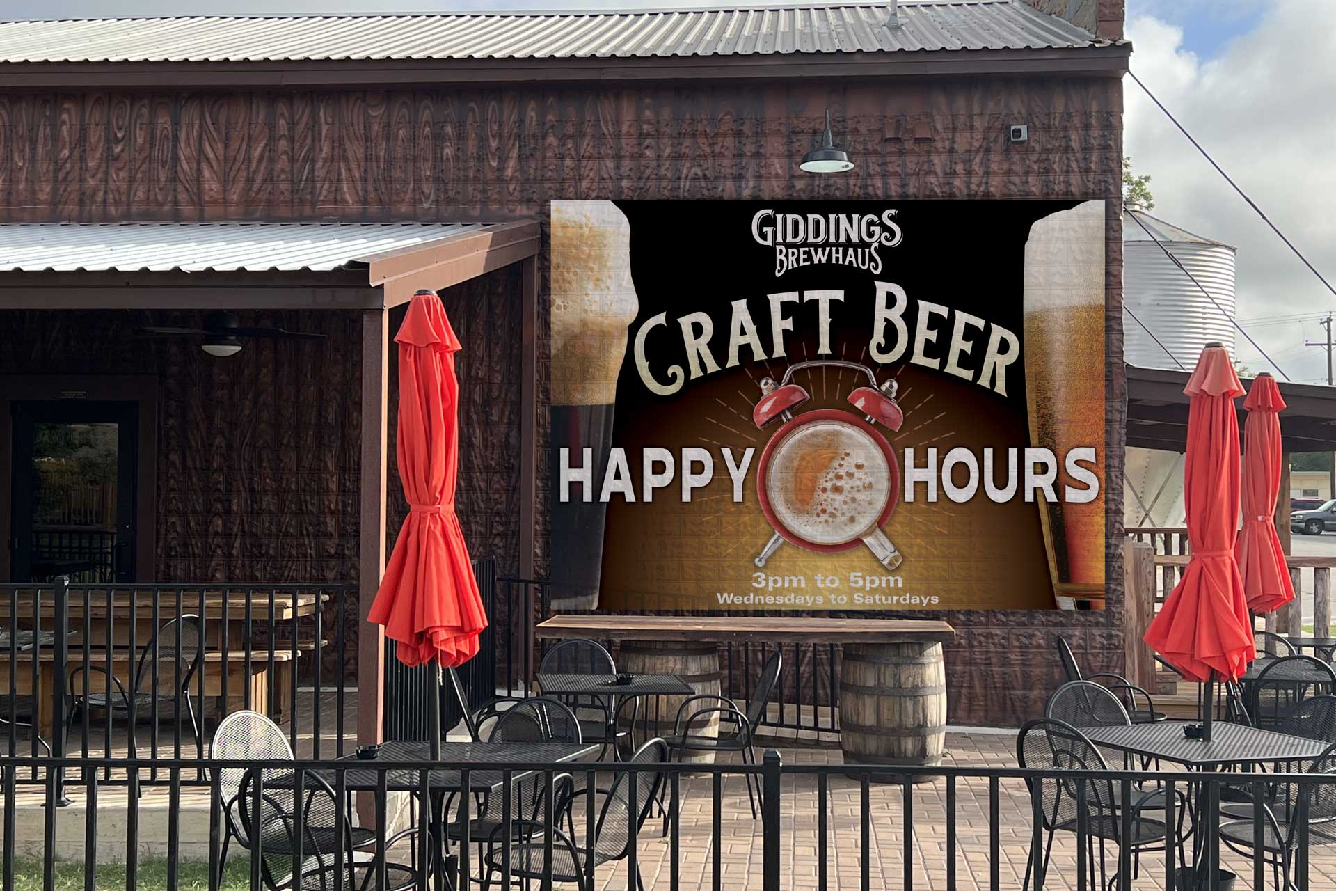 Giddings Brewhaus Billboard Design